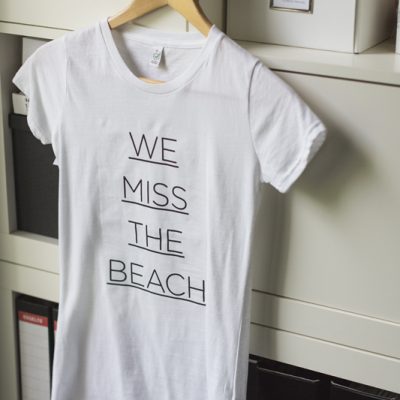 We miss the beach official t-shirt